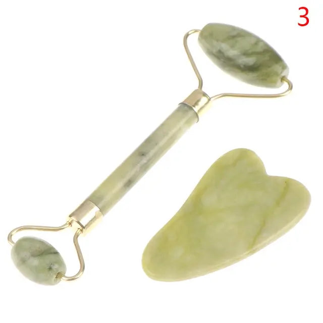 Rodillo de Jade y tabla Gua Sha